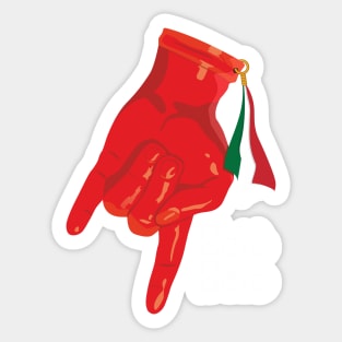 Funny Italian Lucky Charm Corna Mano Cornuta Sticker